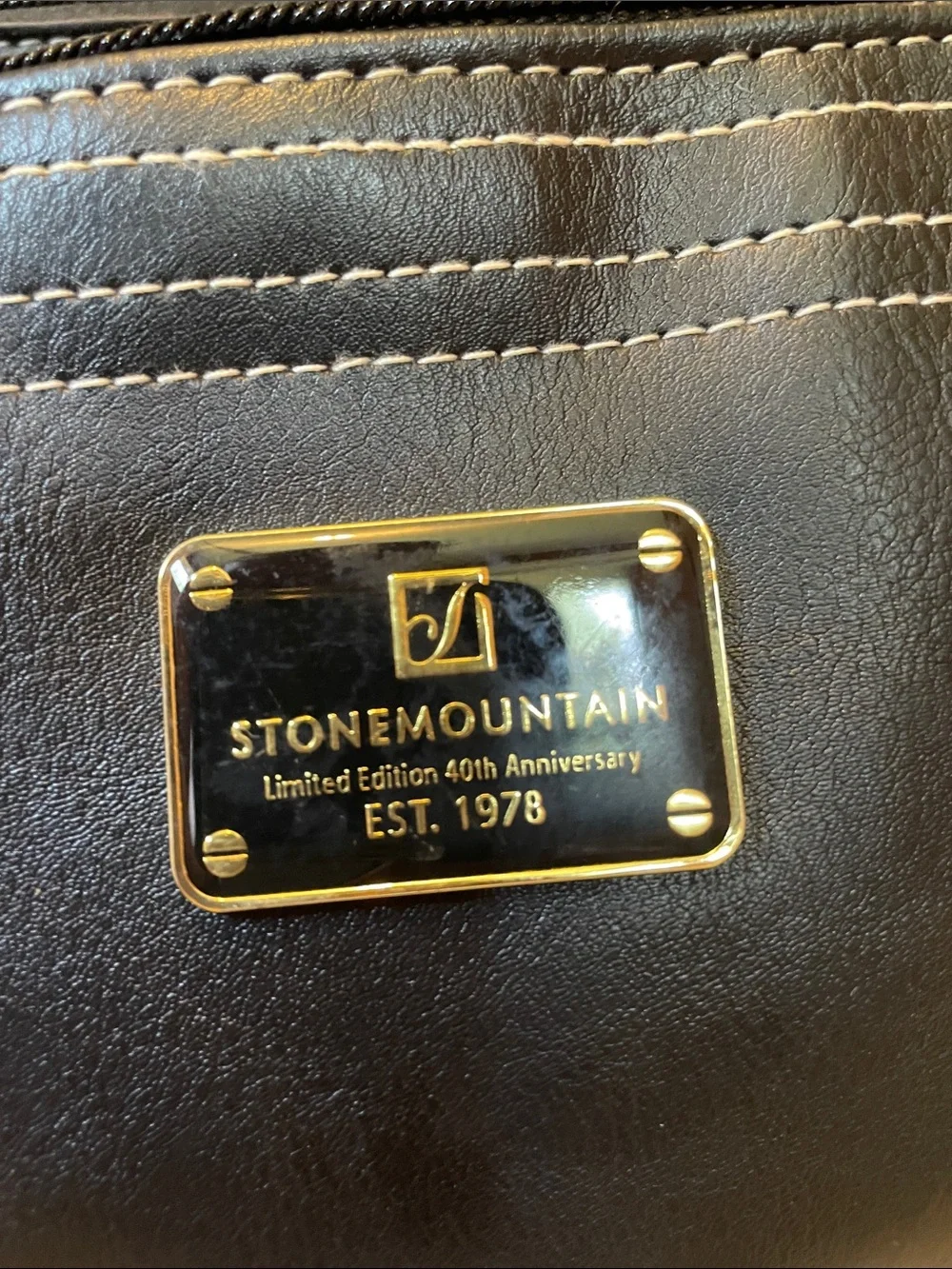 Stone Mountain Accessories Black Shoulder Bag with Gold Hardware